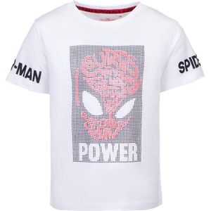 Spiderman wit t-shirt maat 98