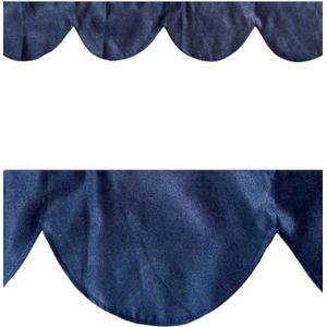 Raamband navy blue zonder franjes en klokjes, 250x18 cm, incl velcro voor vrachtwagen, truck, cabine, caravan, tractor, enz