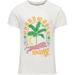 Kids Only Lucy Fit S/S Palm Tiger T-shirt Meisjes - Maat 158/164