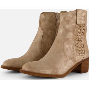 Aqa Enkellaarsjes beige Suede - Dames - Maat 40