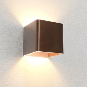 Wandlamp Fulda Brons - 10x10x10cm - LED 6W 2700K 540lm - IP20 - Dimbaar > wandlamp binnen brons | wandlamp brons | wandlamp hal brons | wandlamp woonkamer brons | wandlamp slaapkamer brons | muurlamp brons | led lamp brons | sfeer lamp brons