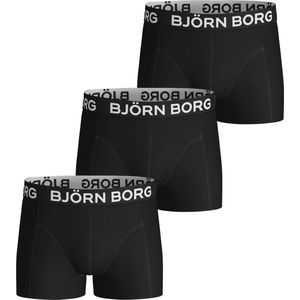 Bjorn Borg Sammy jongens boxershorts - 3-pack - zwart - maat 158