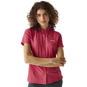 T-shirt Korte Mouwen Hiking Dames Ademend Lichtgewicht Compact