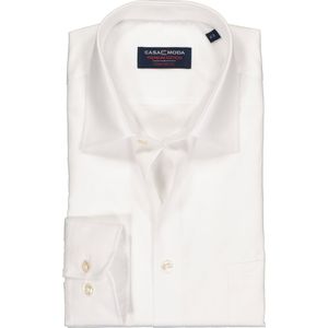 CASA MODA comfort fit overhemd - mouwlengte 72 cm - wit - Strijkvrij - Boordmaat: 45