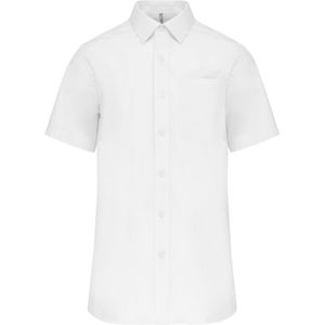 Kariban Heren poplin overhemd korte mouwen K543 - White - 3XL