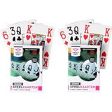 Longfield Games - 5x Senior Speelkaarten Plastic Poker/Bridge/Kaartspel - Grote Index - Geschikt voor Oudere Mensen en Slechtzienden