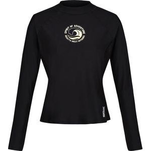 Regatta, Wmn L/S Rash Vest Dames UV zwemshirt met lange mouw, Black, Maat 40