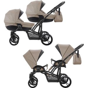 Bebetto 42 Duowagen - Tweeling kinderwagen - duo buggy 2 in 1 (2 wiegen + 2 zitjes) color 21