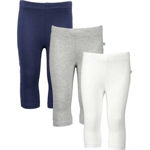 Blue Seven BIO BASIC CAPRI Legging 3 Pack Blauw, Wit, Grijs - Maat 128