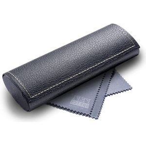 Klassieke hardcase brillenkoker - lederlook - beschermend - 1 stuk