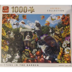 King - Puzzel - Kittens in the garden - 1000 stukjes