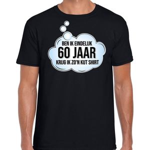 Ben ik eindelijk 60 jaar verjaardag cadeau t-shirt / shirt - zwart - voor heren - verjaardags shirt / 60 jaar / outfit L