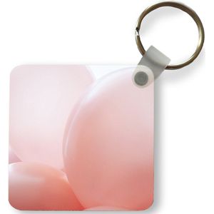 Sleutelhanger - Uitdeelcadeautjes - Ballon - Roze - Pastel - Plastic