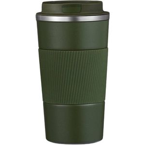 Koffiebeker To Go - Thermosbeker - Travel Mug - Theebeker - Roestvrij Staal - RVS - Groen - 380 ml
