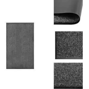 vidaXL Deurmat - Hoogwaardige anti-slip PVC achterkant - 150x90cm - Antraciet - Deurmat