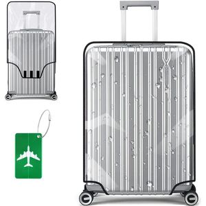 PVC-kofferhoezen, 76 cm, reiskofferbeschermhoes, bagagehoes, transparante kofferbeschermhoes, waterdichte bagageafdekking, stofdicht, krasbestendige beschermhoes, transparant - 76 cm, 1