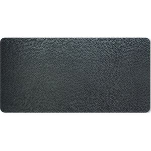 Muismat XXL - Bureau onderlegger - Bureau mat - Leer - Structuur - Zwart - Groen - Licht - 80x40 cm - XXL muismat