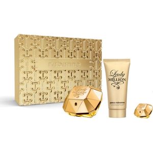 Paco Rabanne Lady Million Eau De Parfum Spray 80ml + Body Lotion 100 ml + Eau de Parfum 5 ml Set