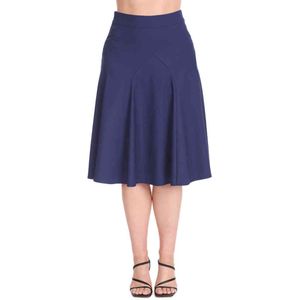 Banned - Carol Classic Panel Detail Rok - XL - Blauw