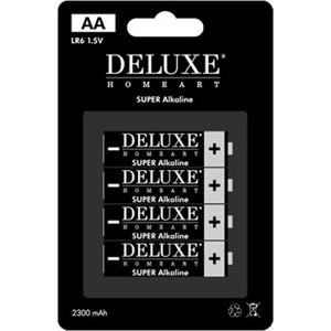 DeLuxe Homeart AA Batterijen 4 stuks Super Alkaline