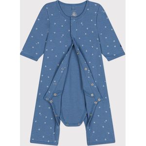 Petit Bateau Katoenen bodypyjama zonder voetjes Jongens Boxpak - Blauw - Maat 68