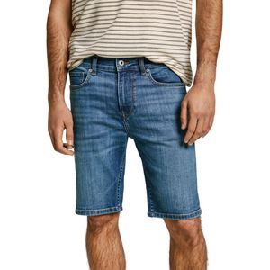 Pepe Jeans Heren Short Broeken SLIM SHORT HATCH slim Fit Blauw W 36 Volwassenen
