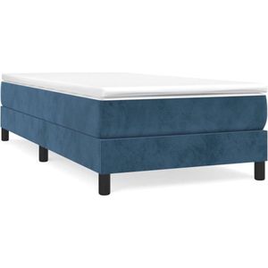 vidaXL-Boxspringframe-fluweel-donkerblauw-90x200-cm