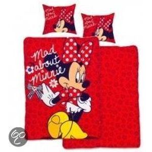 Disney Minnie Mouse - Dekbedovertrekset - Eenpersoons - 140x200 cm - Rood