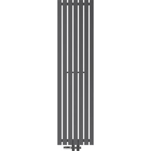 Badkamerradiator Stella 370x1400 mm antraciet met vloeraansluitset