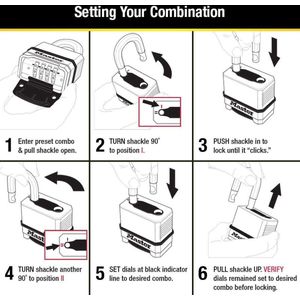 2 inch resetable combinatie hangslot met sleutel - CO Magnum