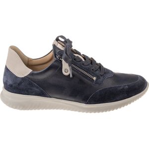 Hartjes - Breeze 1138 - Sneaker - Blauw - Leer en Suede - Lichtgewicht Rubberzool