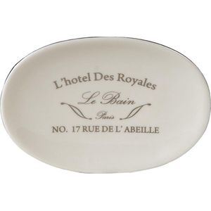 Clayre & Eef Zeepbakje 14x10 cm Wit Keramiek