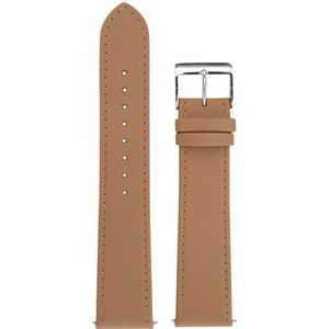 Junghans Max Bill - Quartz - Automaat - Chronoscope - beige - lederen horlogeband - kalfsleer - horlogebandjes heren - 20 mm