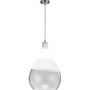LED Hanglamp - Hangverlichting - Torna Kinton - E27 Fitting - Rond - Mat Chroom - Aluminium