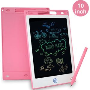 Tekenbord kinderen Kiraal - Tekentablet - LCD Tekentablet kinderen - Grafische tablet kinderen - Kindertablet Roze - 10 inch