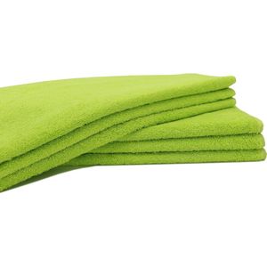 set van 6 handdoeken katoen, 50x100 cm, groene, 95°C wasbaar