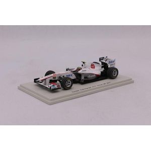 The 1:43 Diecast modelcar of the Sauber C30-Ferrari #17 of the Chinese GP 2011. The driver is Sergio Perez. The manufacturer of the scalemodel is Spark.