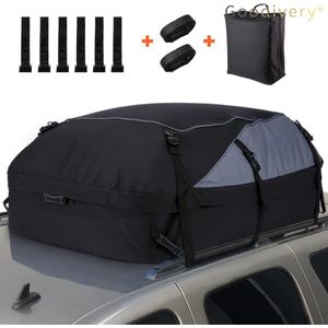 Goodivery ® Waterdichte Opvouwbare Dakbox voor Auto's - Zwart ‎129.54 x 100 x 43.18 cm