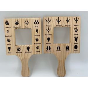 Dierenpootafdruk kijker | Dieren speelgoed voor kinderen | Kinderspeelgoed | Montessori | Duurzaam | Leerzaam speelgoed | Hout speelgoed | Cadeau | Schoencadeautjes sinterklaas