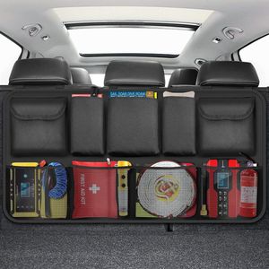 Kofferbakorganizer met 9 zakken, opbergtas voor in de auto met 3 verstelbare riemen, waterdichte kofferbaktas van Oxford-stof, voor SUV's en vele voertuigen