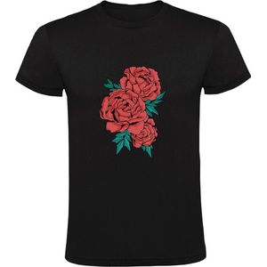 Rozen Heren T-shirt | bloemen | roos | Valentijnsdag | liefde | love | Moederdag | Zwart