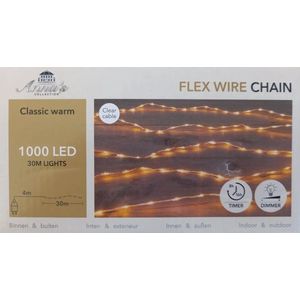 Kerst Draadverlichting 1000L/30m classic warm timer/dimmer/trafo