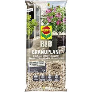 COMPO Bio Granuplant - 100% natuurlijk puimsteen - plant- & drainagegranulaat - duurzaam alternatief voor kleikorrels - zak 10L