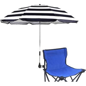 Parasol voor stoel met verstelbare klem, oppervlak 105 cm, UPF 50+, met parapluclipbevestiging voor terrasstoelen, strandstoelen, kinderwagens, rolstoelen en golfwagens