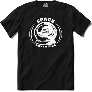 Star Track | Ruimte - Ruimtevaart - T-Shirt - Unisex - Zwart - Maat XL
