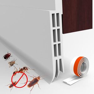 Afdichtingsstrips tochtstopper deurafdichting in 2 maten en kleuren zelfklevend geluidsisolerend tegen licht lucht lawaai insecten (4 x 100 cm wit)