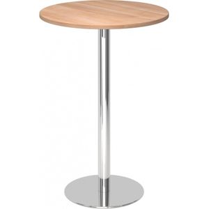 hjh OFFICE PRO Bistro H80R C - Systeem conferentietafel Walnoot / Chroom
