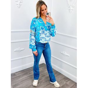 Paisley Blouse Top Blauw