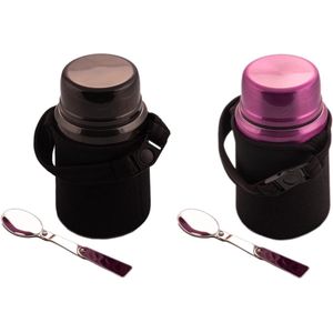 Set van 2 thermische container roestvrij staal lunchtogo foodjar+ 620ml thermo voedsel pot