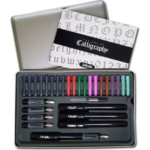 Zieler Kalligrafie Pennen Set - Uitgebreide, 31-Delige Kalligrafie Set - Premium Kalligrafiepennen voor Beginners en Gevorderden - Ook Geschikt Als Cadeau
